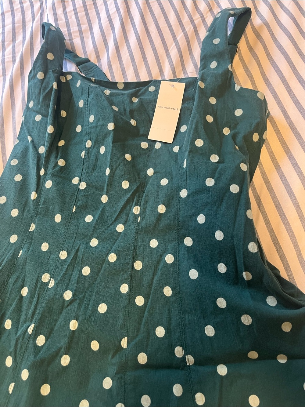 Abercrombie & Fitch Teal Green Polka Dot Sundress - Picture 3 of 6